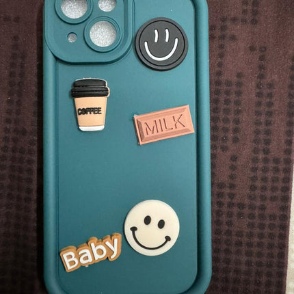 Humpy Case Cute 3D Bear Coffee Phone Case For iPhone  Soft Shockproof Protective Cover