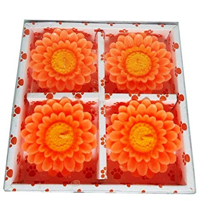 6 Pieces Wax Floating Candles Pack of 1(6 pc Each), Colorful Accents Floral Designed Floating Candles for Diwali Home Restaurant Decor