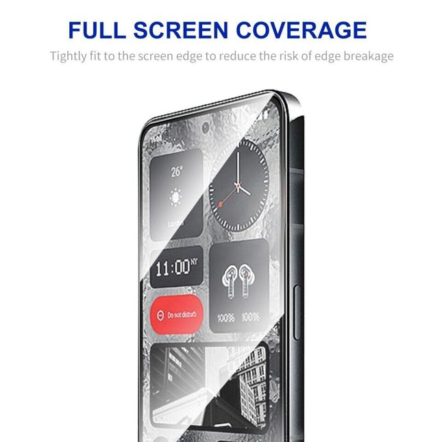 HC® Tempered Glass for Nothing Phone 3A Tempered Glass Screen Protector Guard (Black) Full Screen Coverage Nothing Phone 3A Glass Guard
