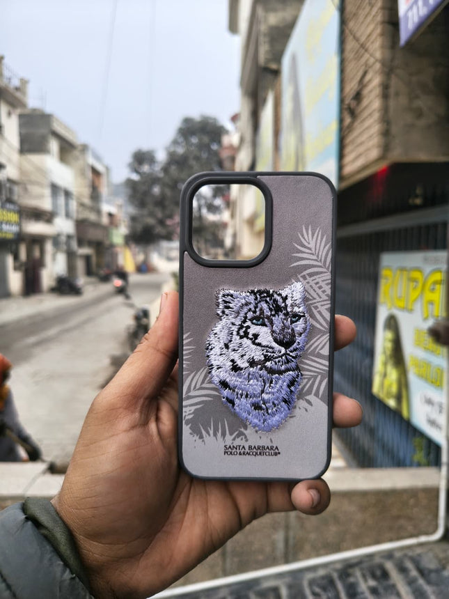 Snow Tiger Limited Edition Embroidery Case for Iphone 13 Pro