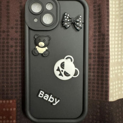 Humpy Case Cute 3D Bear Coffee Phone Case For iPhone  Soft Shockproof Protective Cover