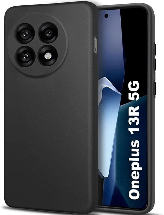 Phone Case Cover Back Cover for OnePlus 13R 5G(Black, Grip Case, Silicon, Pack of: 1)