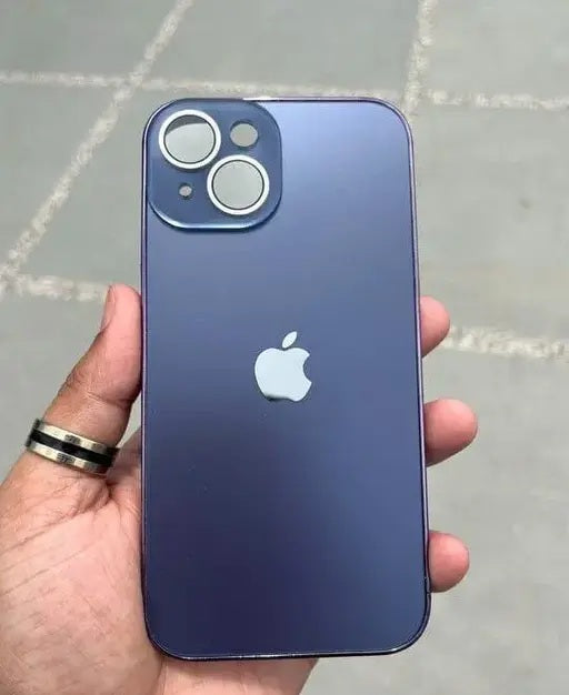 Glass Case with Electroplated Chrome Finish Edges for iPhone Series