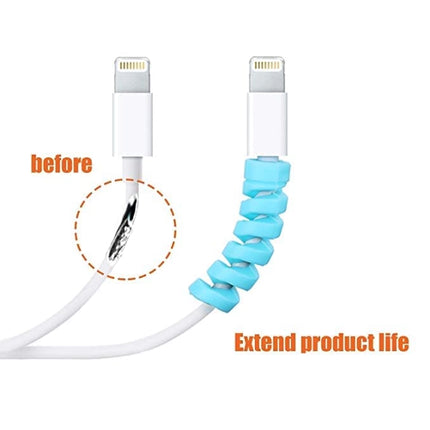 Charger Cable Protector Data Cable Saver Charging Cord Protective Cable Cover - (pack of 4) Multi Color