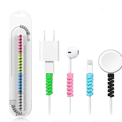 Charger Cable Protector Data Cable Saver Charging Cord Protective Cable Cover - (pack of 4) Multi Color